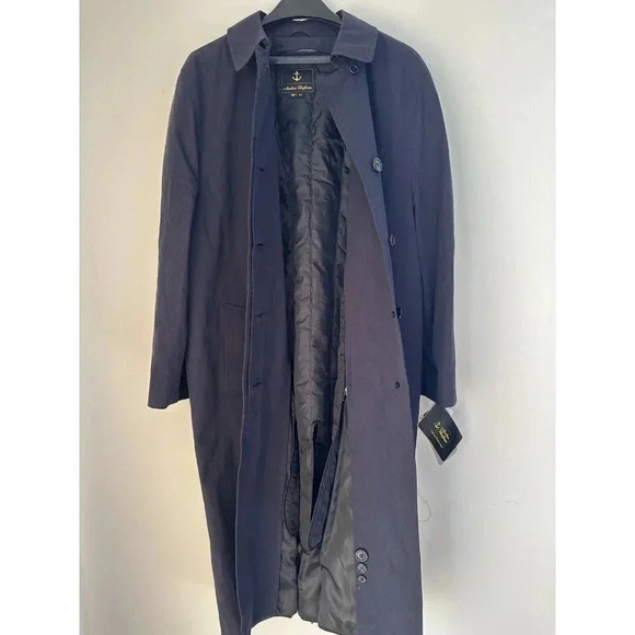 Anchor Uniform Navy Trench Coat Single Breasted Thinsulate Size 16 Tall 260LT - Picture 4 of 14
